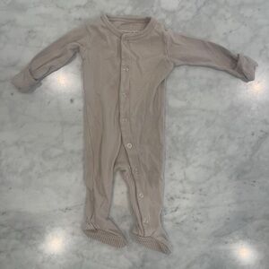 Cozy Tan Kids Footie Pajamas